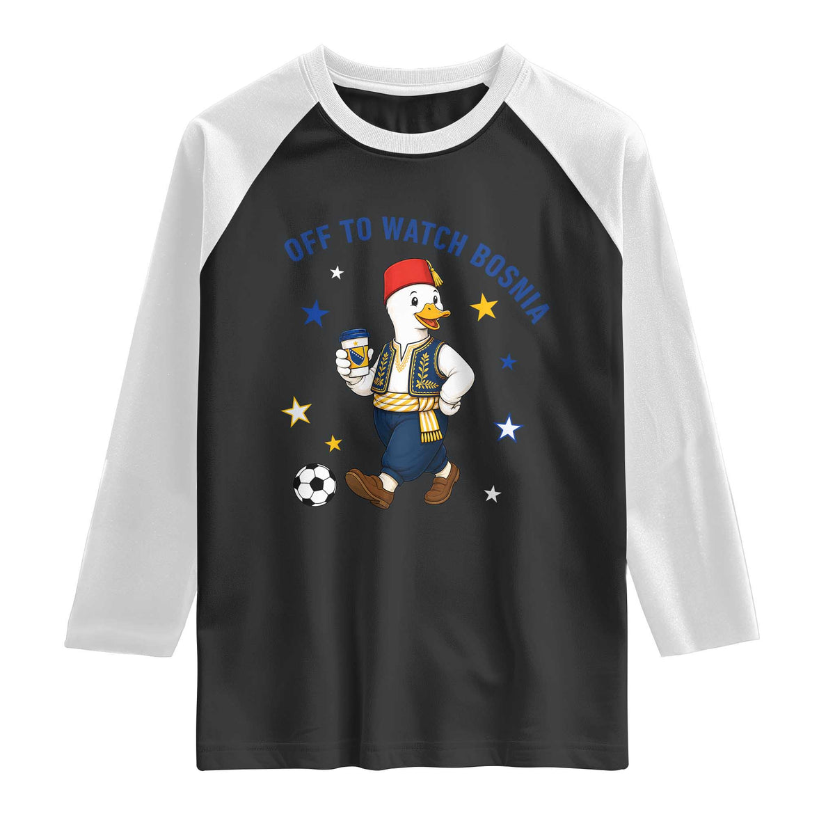 Off To Watch Bosnia Raglan Shirt Funny Goose Fudbal Fan Gift