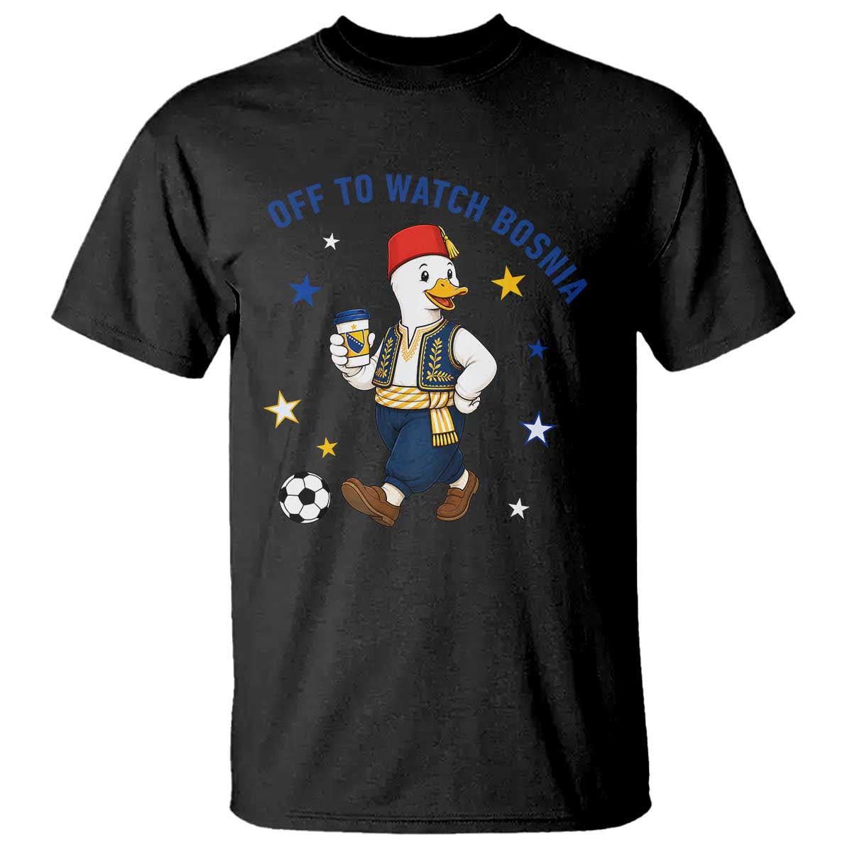 Off To Watch Bosnia T Shirt Funny Goose Fudbal Fan Gift