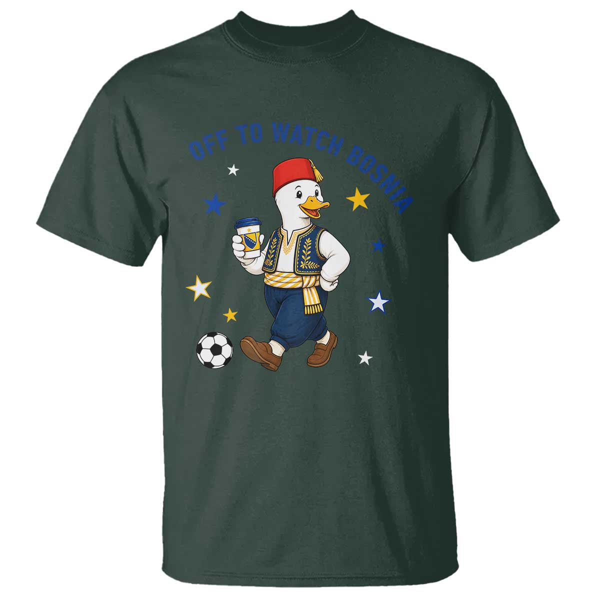 Off To Watch Bosnia T Shirt Funny Goose Fudbal Fan Gift