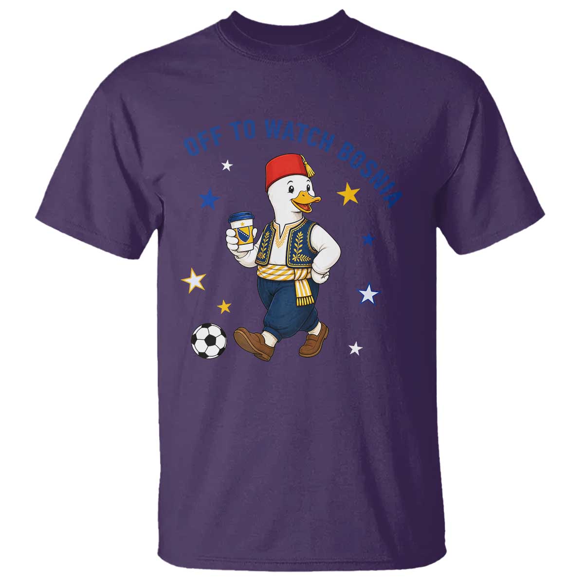 Off To Watch Bosnia T Shirt Funny Goose Fudbal Fan Gift
