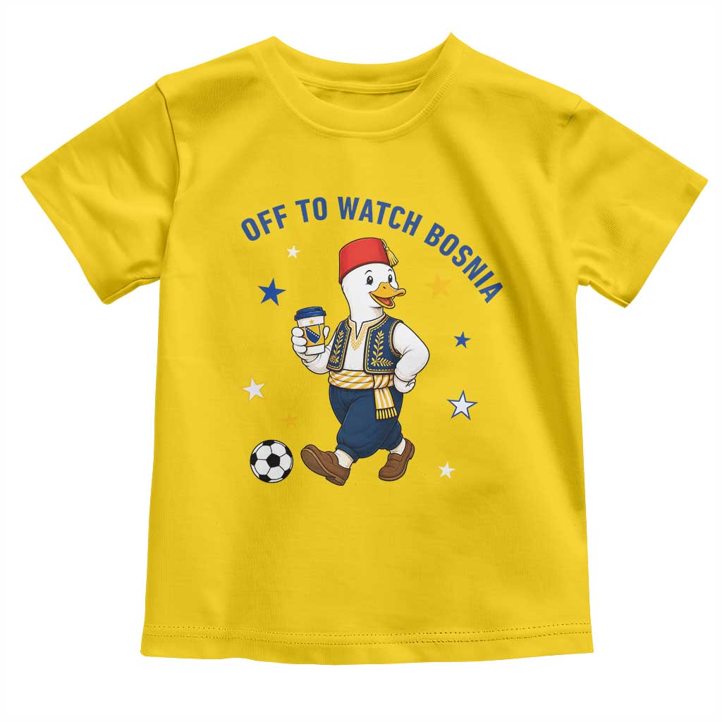 Off To Watch Bosnia Toddler T Shirt Funny Goose Fudbal Fan Gift