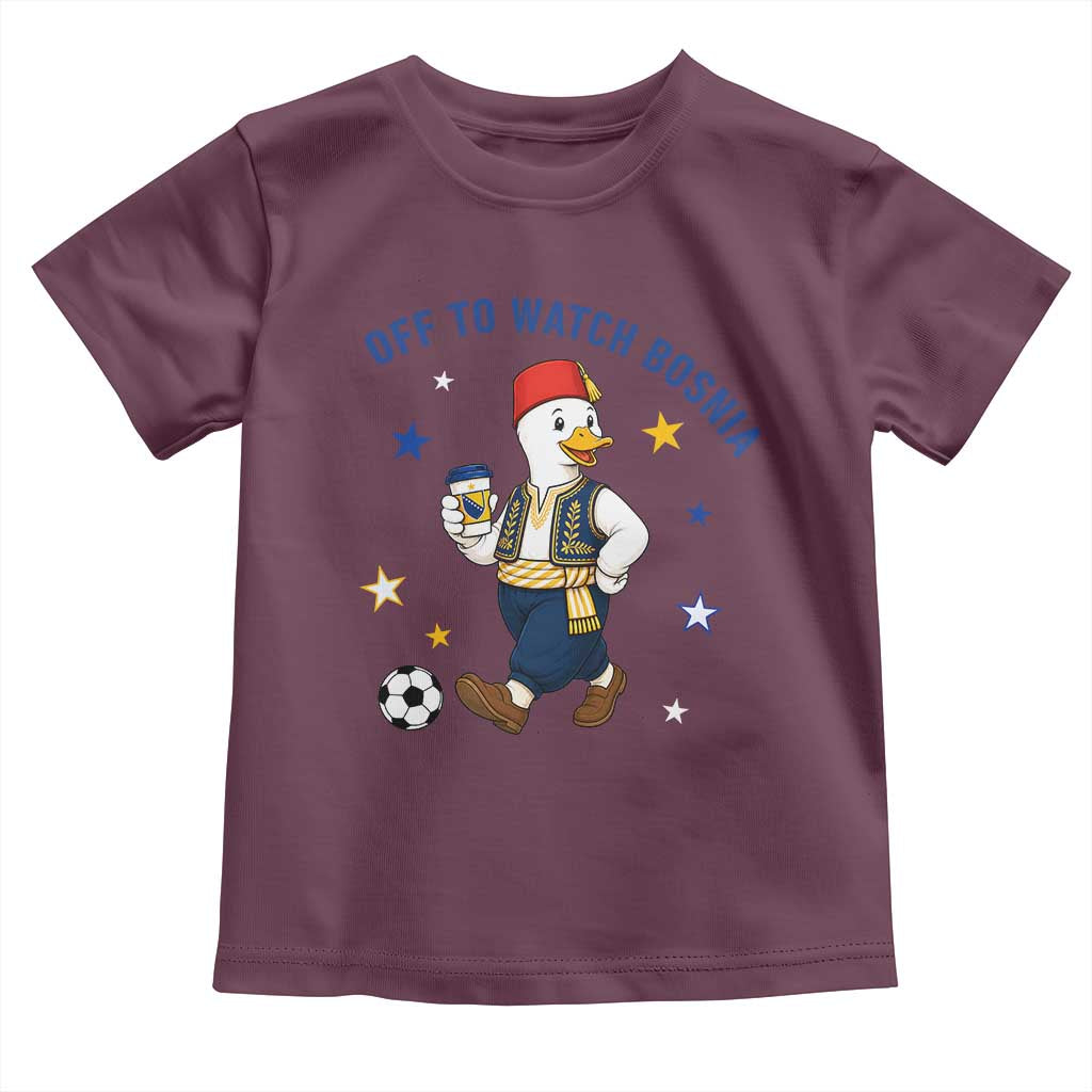 Off To Watch Bosnia Toddler T Shirt Funny Goose Fudbal Fan Gift