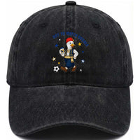 Off To Watch Bosnia Washed Cotton Baseball Cap Funny Goose Fudbal Fan Gift