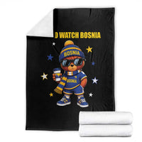 Bosnian Teddy Bear Fudbal Fan Throw Blanket Off To Watch Bosnia