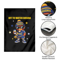 Bosnian Teddy Bear Fudbal Fan Garden Flag Off To Watch Bosnia