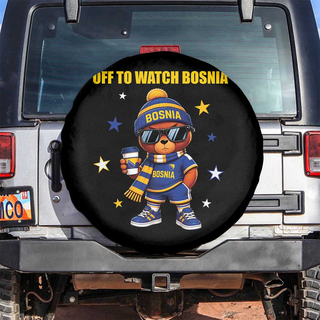 Bosnian Teddy Bear Fudbal Fan Spare Tire Cover Off To Watch Bosnia