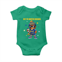 Bosnian Teddy Bear Fudbal Fan Baby Onesie Off To Watch Bosnia