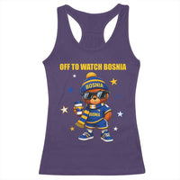 Bosnian Teddy Bear Fudbal Fan Racerback Tank Top Off To Watch Bosnia