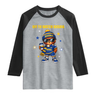 Bosnian Teddy Bear Fudbal Fan Raglan Shirt Off To Watch Bosnia