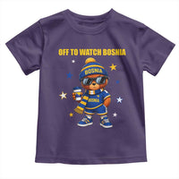 Bosnian Teddy Bear Fudbal Fan Toddler T Shirt Off To Watch Bosnia
