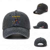 Bosnian Teddy Bear Fudbal Fan Washed Cotton Baseball Cap Off To Watch Bosnia