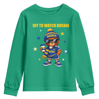 Bosnian Teddy Bear Fudbal Fan Youth Sweatshirt Off To Watch Bosnia