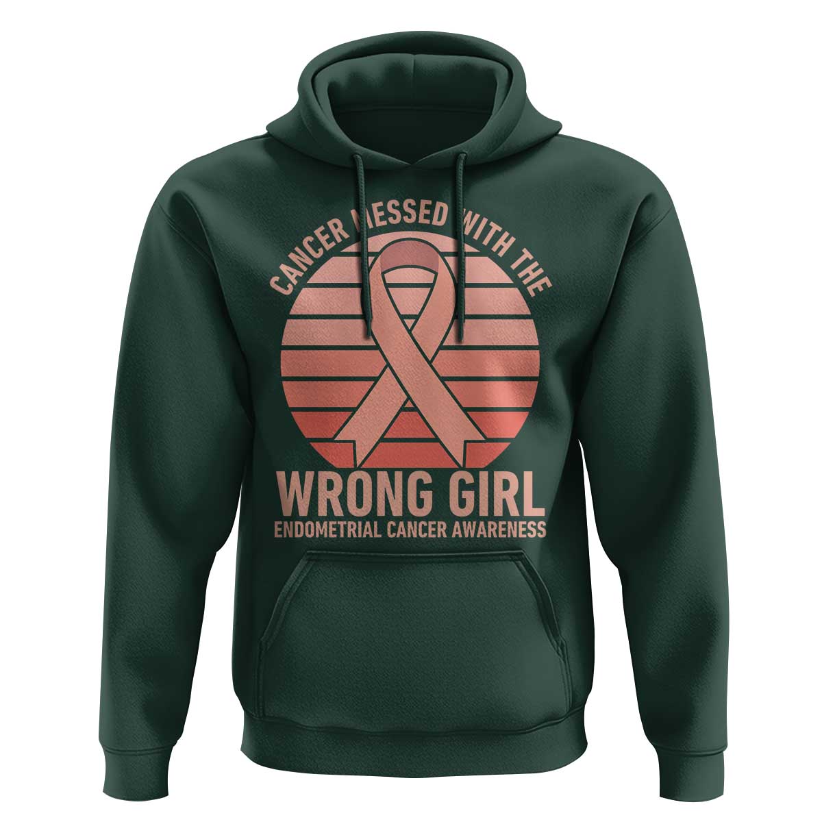 Cancer Messed With The Wrong Girl Hoodie Endometrial Cancer Warrior