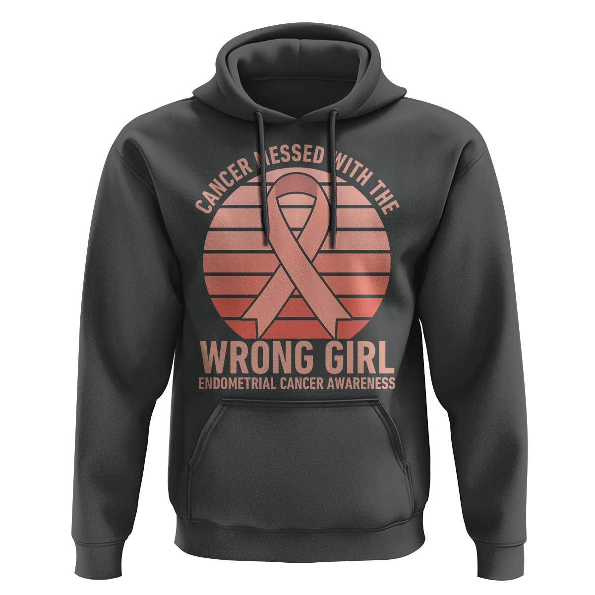 Cancer Messed With The Wrong Girl Hoodie Endometrial Cancer Warrior