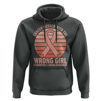 Cancer Messed With The Wrong Girl Hoodie Endometrial Cancer Warrior