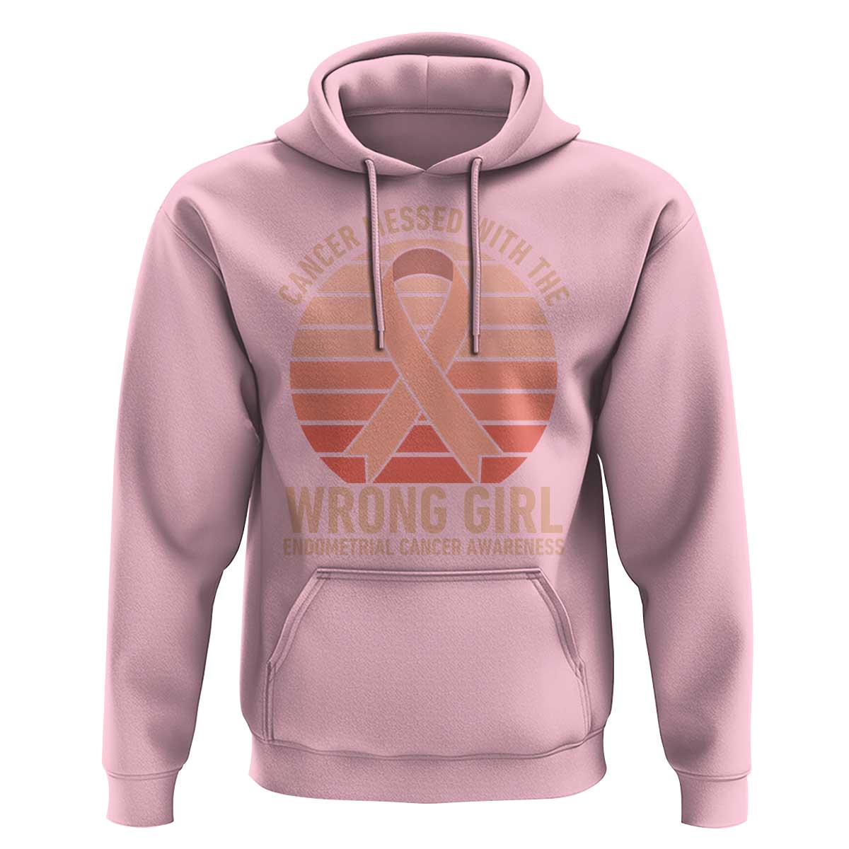 Cancer Messed With The Wrong Girl Hoodie Endometrial Cancer Warrior