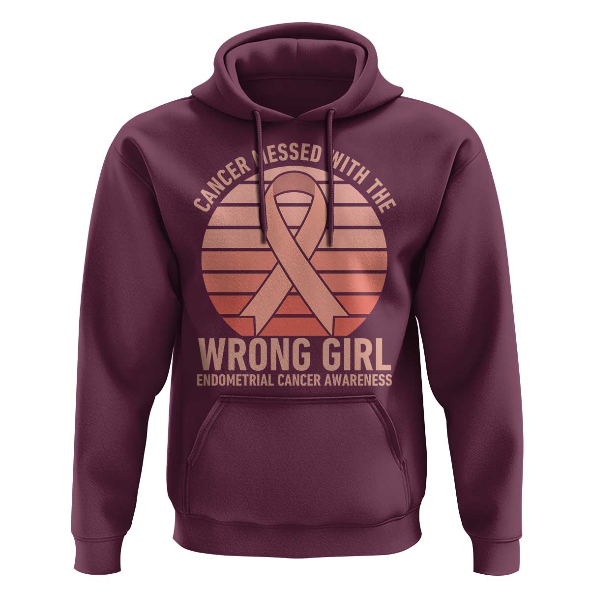 Cancer Messed With The Wrong Girl Hoodie Endometrial Cancer Warrior