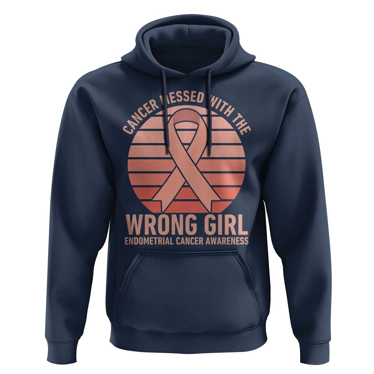 Cancer Messed With The Wrong Girl Hoodie Endometrial Cancer Warrior
