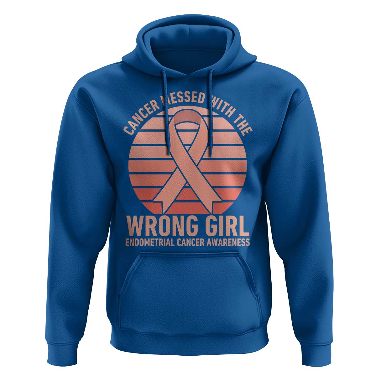 Cancer Messed With The Wrong Girl Hoodie Endometrial Cancer Warrior