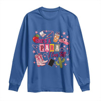 Funny Western Teacher Aide Graphic Long Sleeve Shirt She's A Para I Can Tell