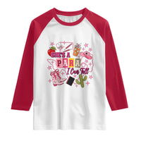 Funny Western Teacher Aide Graphic Raglan Shirt She's A Para I Can Tell