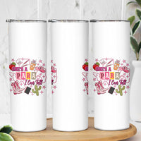 Funny Western Teacher Aide Graphic Skinny Tumbler She's A Para I Can Tell