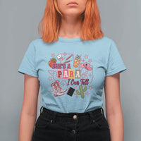 Funny Western Teacher Aide Graphic T Shirt For Women She's A Para I Can Tell