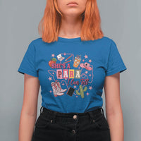Funny Western Teacher Aide Graphic T Shirt For Women She's A Para I Can Tell