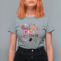 Funny Western Teacher Aide Graphic T Shirt For Women She's A Para I Can Tell