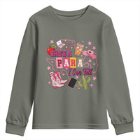 Funny Western Teacher Aide Graphic Youth Sweatshirt She's A Para I Can Tell