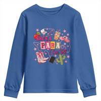 Funny Western Teacher Aide Graphic Youth Sweatshirt She's A Para I Can Tell