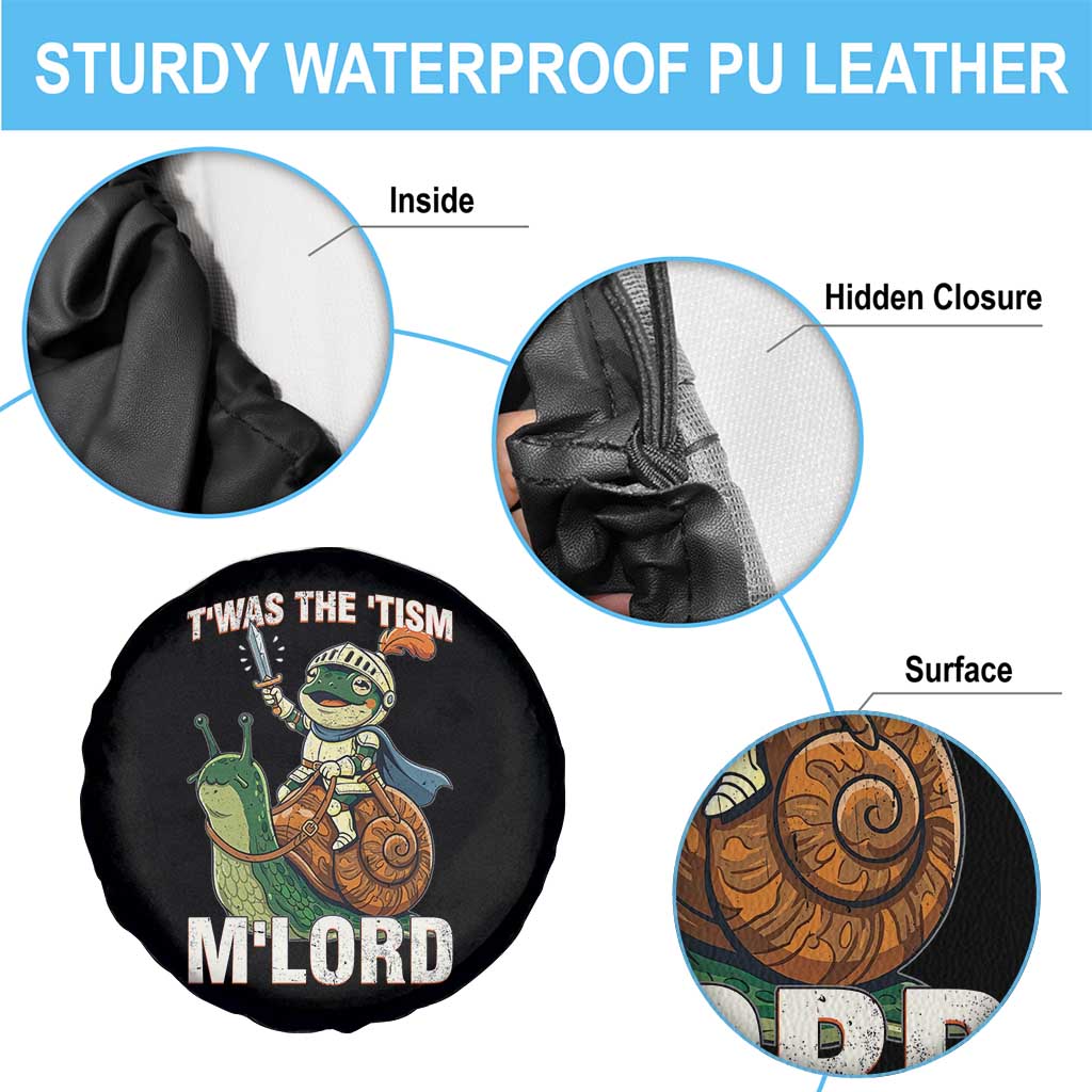 Funny Medieval Knight Frog Meme With Sword Spare Tire Cover Twas The Tism MLord