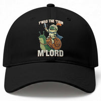 Funny Medieval Knight Frog Meme With Sword Baseball Cap Twas The Tism MLord