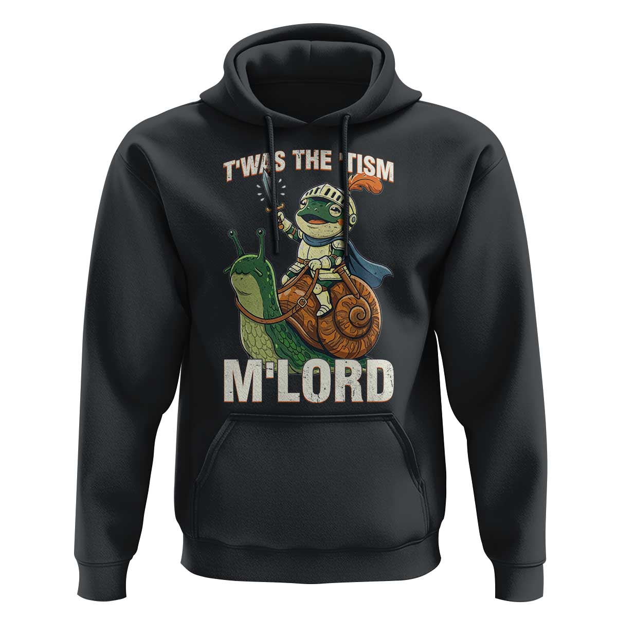 Funny Medieval Knight Frog Meme With Sword Hoodie Twas The Tism MLord