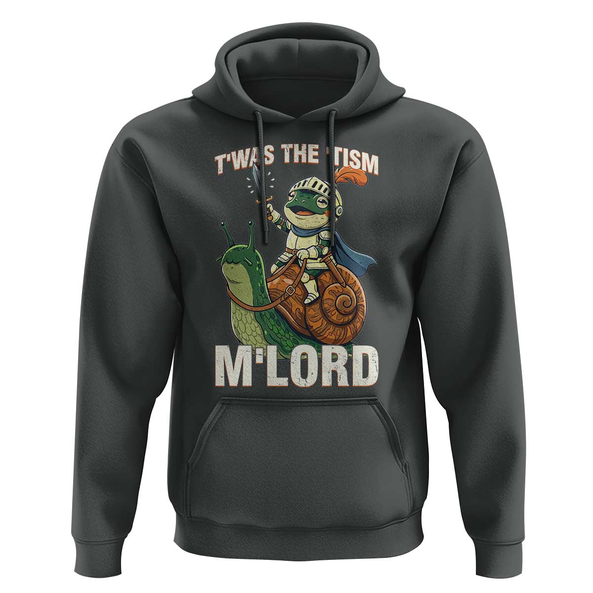 Funny Medieval Knight Frog Meme With Sword Hoodie Twas The Tism MLord