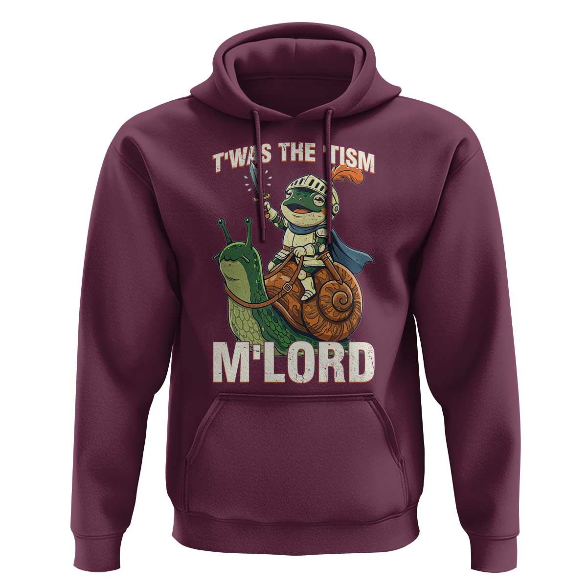 Funny Medieval Knight Frog Meme With Sword Hoodie Twas The Tism MLord