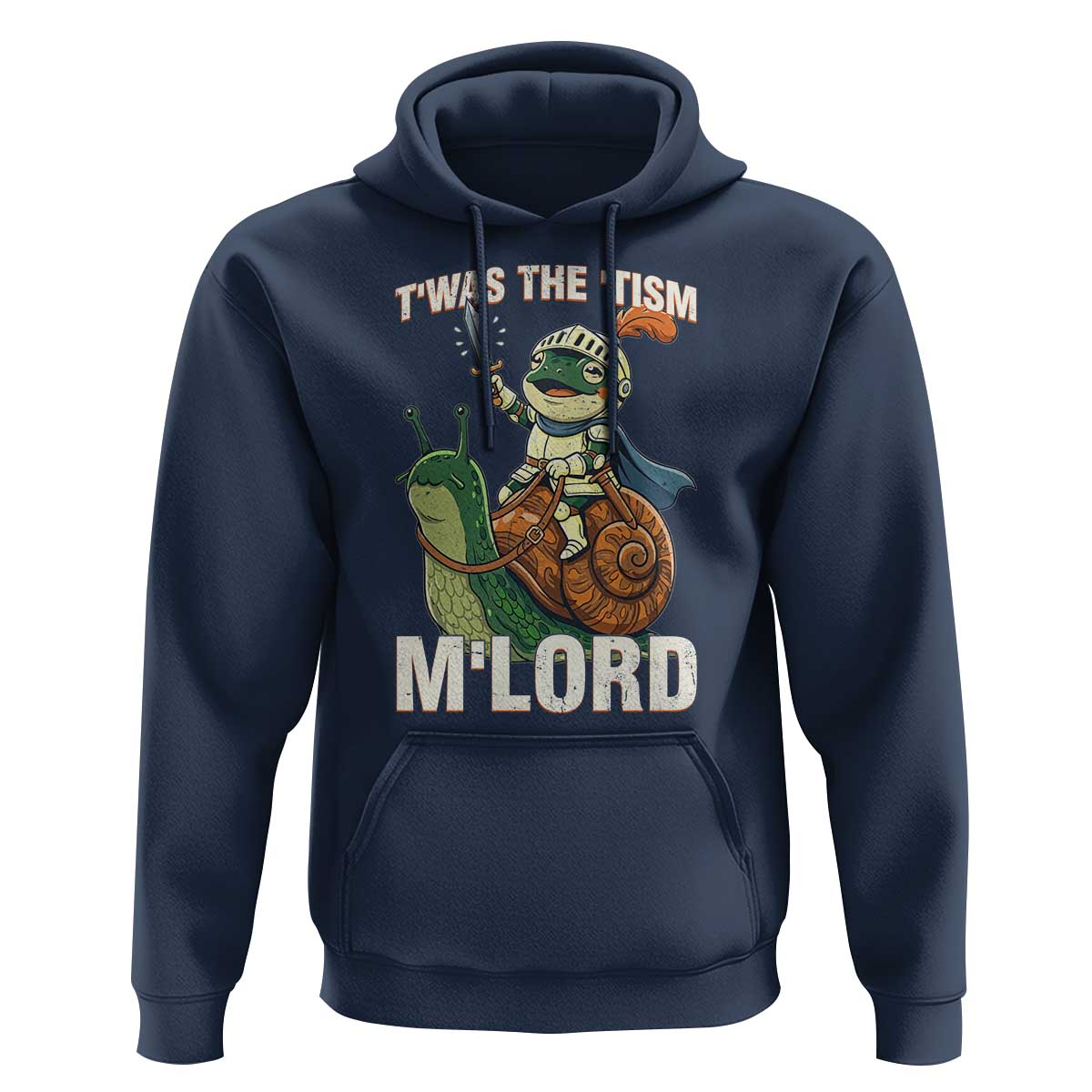 Funny Medieval Knight Frog Meme With Sword Hoodie Twas The Tism MLord