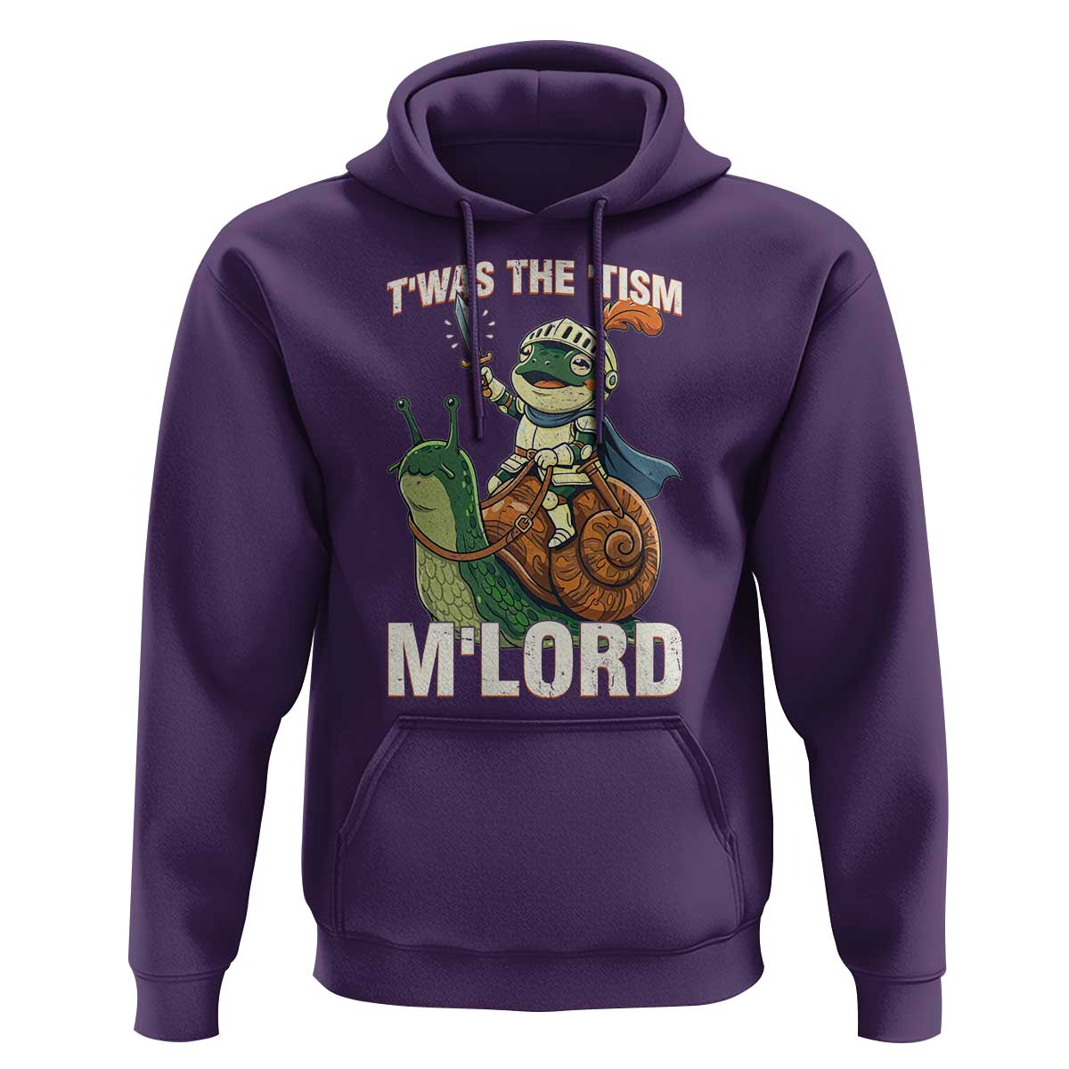 Funny Medieval Knight Frog Meme With Sword Hoodie Twas The Tism MLord