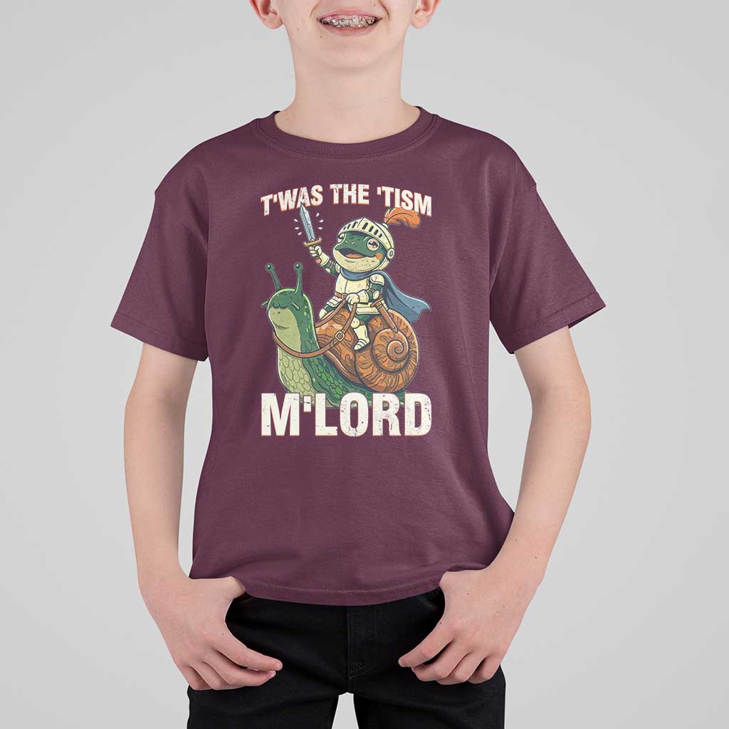 Funny Medieval Knight Frog Meme With Sword T Shirt For Kid Twas The Tism MLord