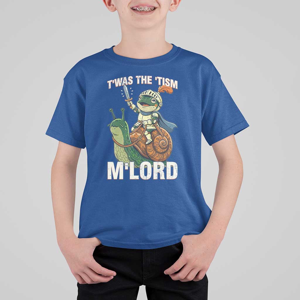 Funny Medieval Knight Frog Meme With Sword T Shirt For Kid Twas The Tism MLord