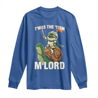Funny Medieval Knight Frog Meme With Sword Long Sleeve Shirt Twas The Tism MLord