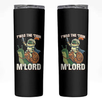 Funny Medieval Knight Frog Meme With Sword Skinny Tumbler Twas The Tism MLord