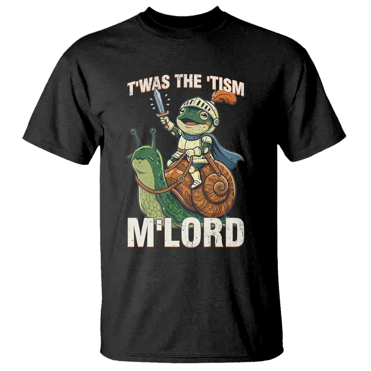 Funny Medieval Knight Frog Meme With Sword T Shirt Twas The Tism MLord