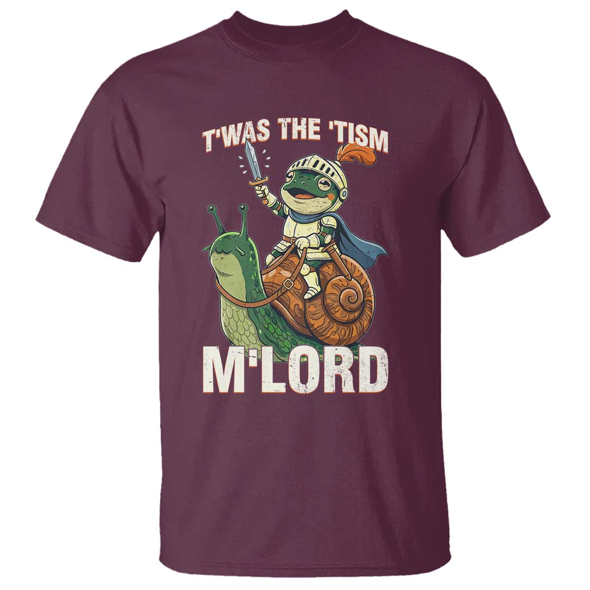 Funny Medieval Knight Frog Meme With Sword T Shirt Twas The Tism MLord