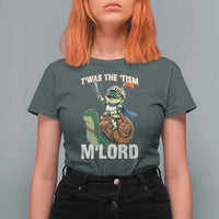 Funny Medieval Knight Frog Meme With Sword T Shirt For Women Twas The Tism MLord