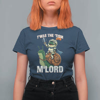 Funny Medieval Knight Frog Meme With Sword T Shirt For Women Twas The Tism MLord