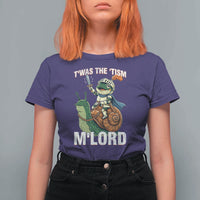 Funny Medieval Knight Frog Meme With Sword T Shirt For Women Twas The Tism MLord