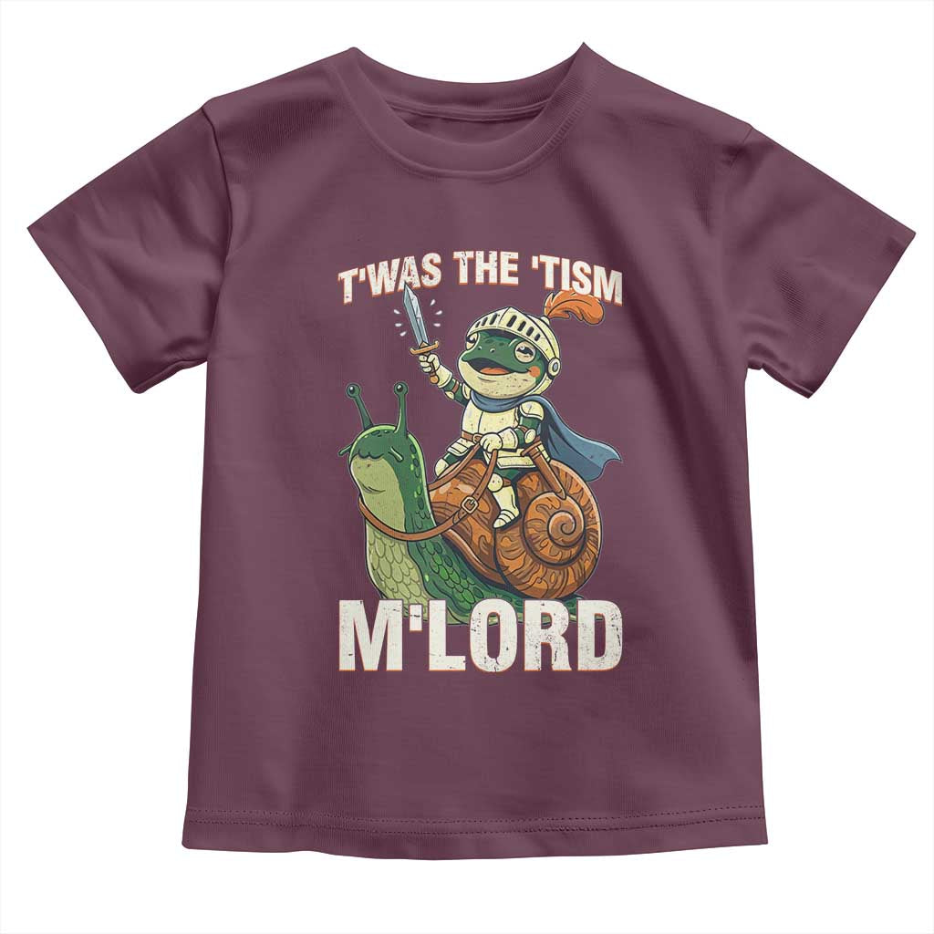 Funny Medieval Knight Frog Meme With Sword Toddler T Shirt Twas The Tism MLord