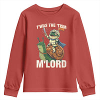 Funny Medieval Knight Frog Meme With Sword Youth Sweatshirt Twas The Tism MLord