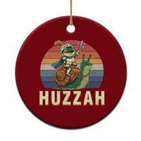 Funny Huzzah Frog Meme Ceramic Ornament Medieval Knight With Sword Graphic